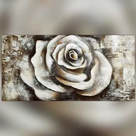 Capullo de rosa sobre fondo texturado, 120x60x4 cm