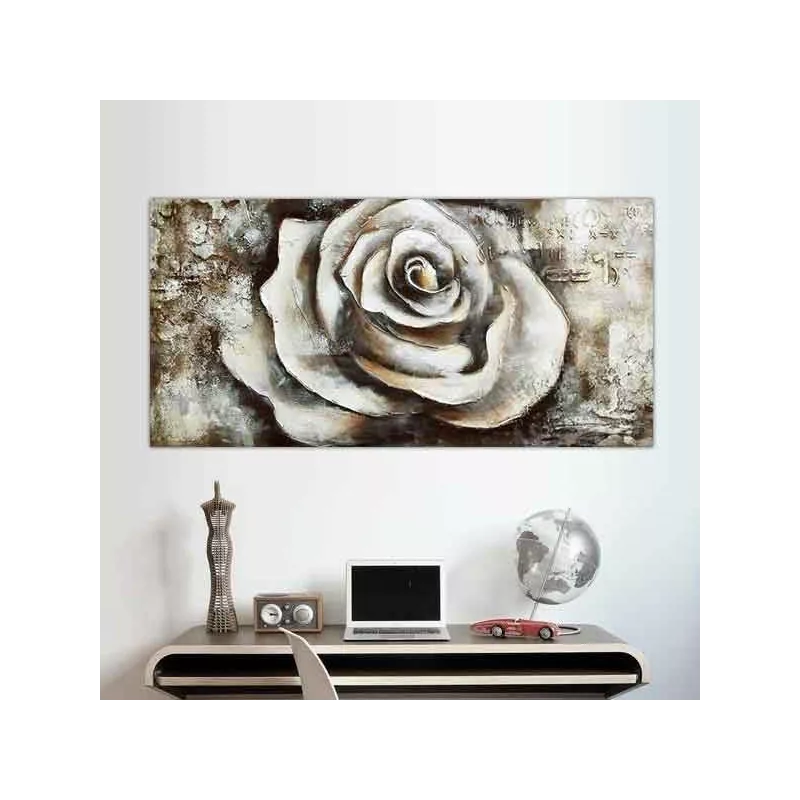 Capullo de rosa sobre fondo texturado, 120x60x4 cm