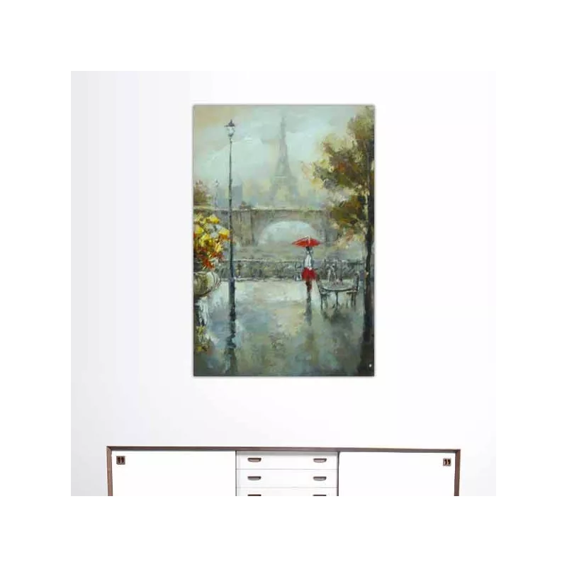 Pintura parisina, vista de un paseo por París : Wikao
