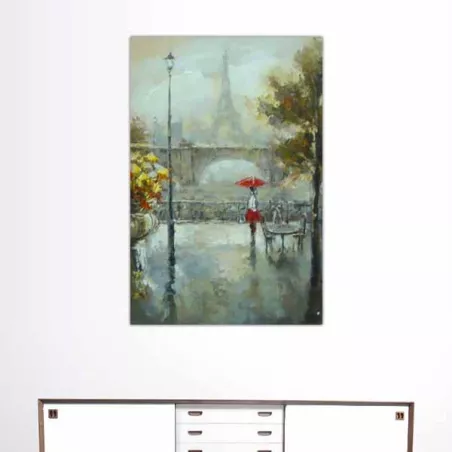 Pintura parisina, vista de un paseo por París : Wikao