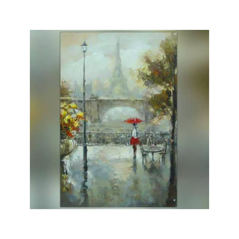 Pintura parisina, vista de un paseo por París : Wikao