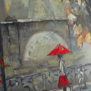 Pintura parisina, vista de un paseo por París : Wikao