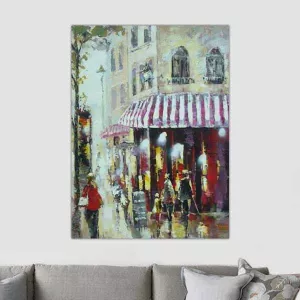 Pintar la fachada de un café parisino