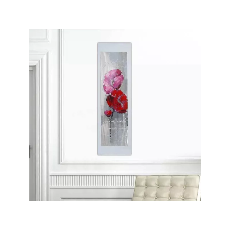 Cuadro de flores, cuadro para enamorados 40 x 120 cm