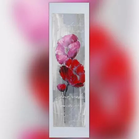 Cuadro de flores, cuadro para enamorados 40 x 120 cm